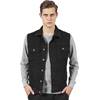 Urban Classics - Basic heren Sleeveless jacket - Denim jacket - Black Product image